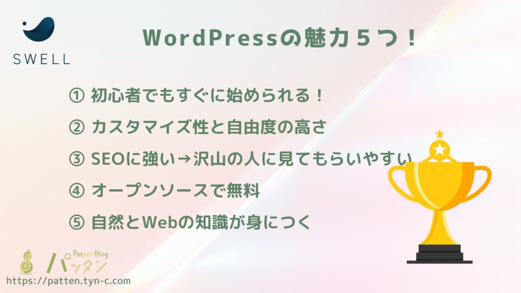 WordPressの魅力5つ
